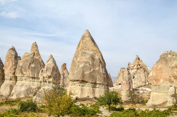 Türkiye Nin Kapadokya Vadisi Nde Peri Bacaları Adı Verilen Antik — Stok fotoğraf