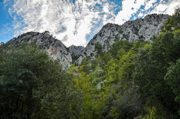 Widok Wysokie Góry Taurus Słynnej Ścieżki Turystycznej Likya Yolu Lycian — Zdjęcie stockowe