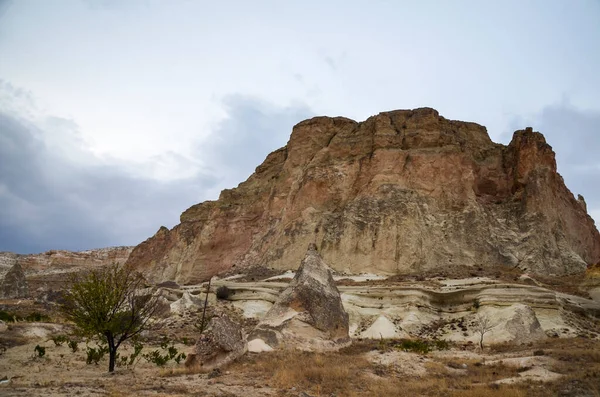 Beau Paysage Cappadoce Formations Géologiques Uniques Avec Des Maisons Pierre — Photo