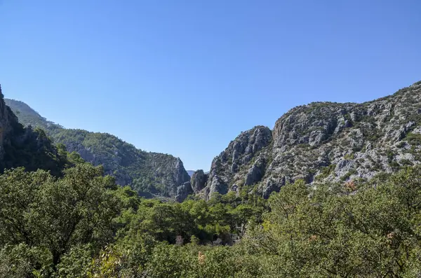 Vista Panorámica Cordillera Rocosa Lycian Way Famoso Sendero Turístico Turquía —  Fotos de Stock