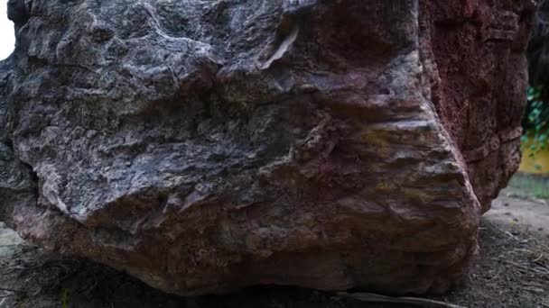 Piedra Caliza Oscura Parque Aire Libre Con Movimiento Cámara Lenta — Vídeos de Stock