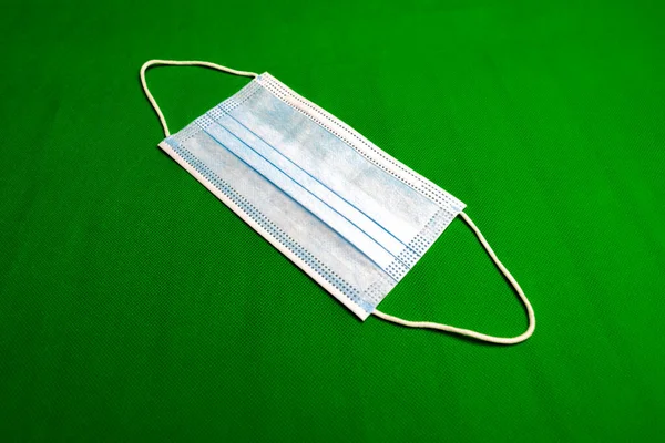 Covid Surgical Mask Green Background Chroma Key Royalty Free Stock Photos