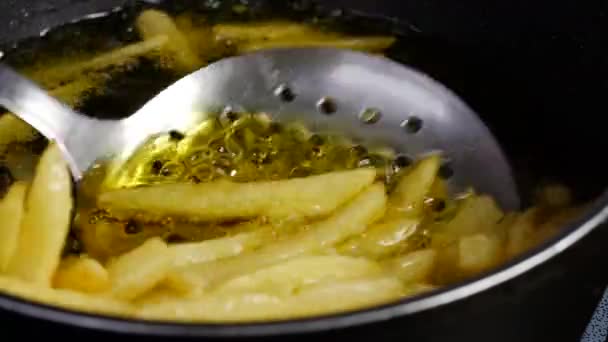 Scène Pan Avec Huile Olive Extra Vierge Très Chaude Des — Video