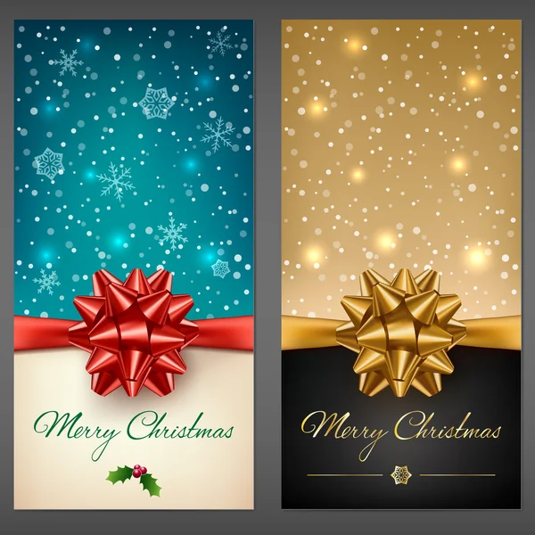 Tarjetas de felicitación de Navidad — Vector de stock