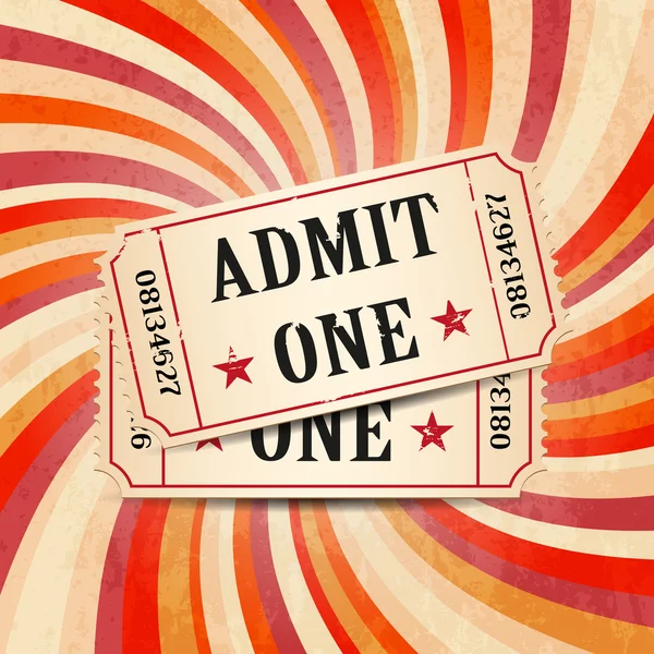 Dön arka plan üzerinde Retro biletleri