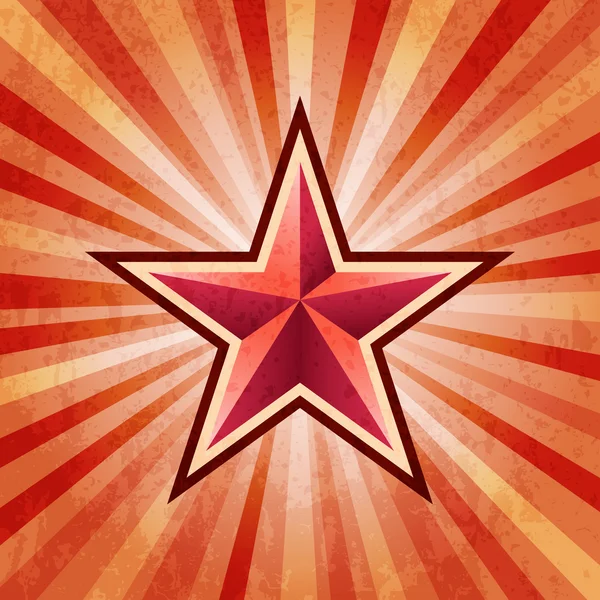 Estrella roja estalló fondo del ejército — Archivo Imágenes Vectoriales