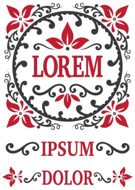 süslü vektör çerçeve