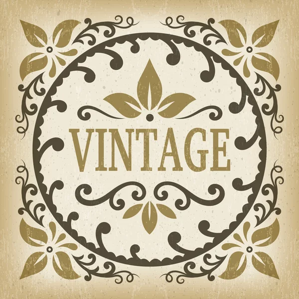 Etichetta ornata vintage — Vettoriale Stock
