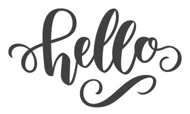 Kelime Merhaba fırça kalem kaligrafi