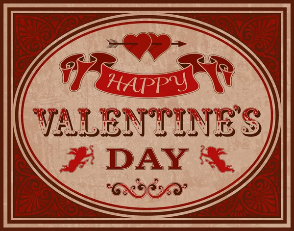 Плакат Дня Святого Валентина — стоковый вектор