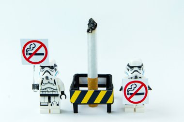 Nonthabure, Tayland - 28 Mayıs 2016: Lego yıldız savaşları No Smoking 