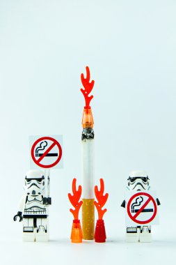 Nonthabure, Tayland - 28 Mayıs 2016: Lego yıldız savaşları No Smoking 
