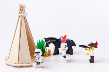 Nonthabure, Tayland - 28 Haziran 2016: Lego star wars testi PRECI