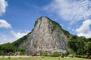 Cliff, Pattay önemli konumlar üzerine lazer oyma Buda