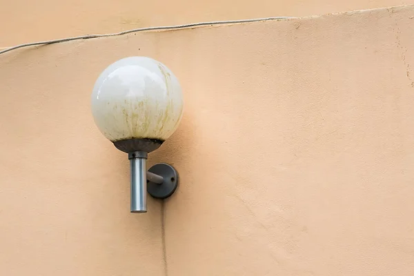 Pared Casa Con Lámpara Luz —  Fotos de Stock