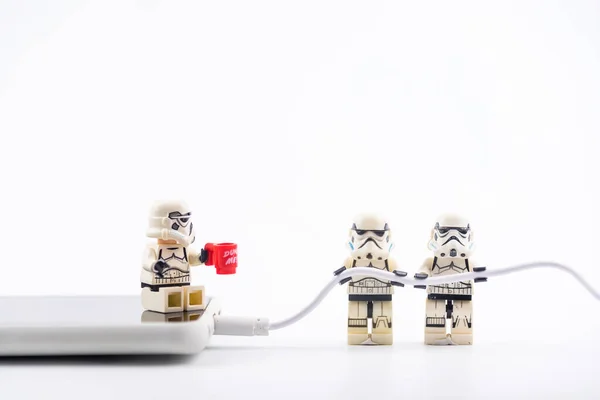 Бангкок Таиланд Ноября 2020 Года Lego Star Wars Помогает Нести — стоковое фото