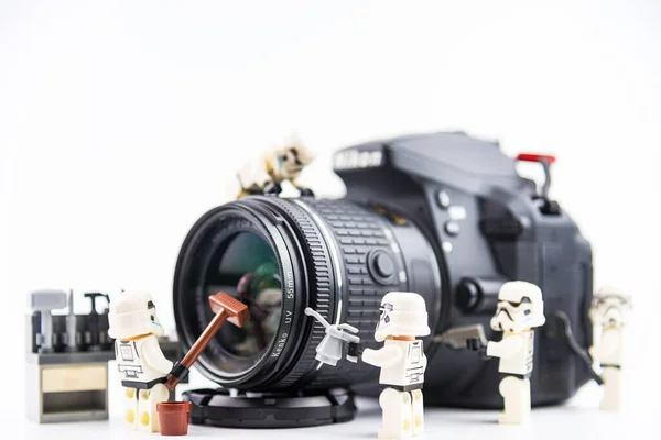 Μπανγκόκ Ταϊλάνδη Ιανουάριος 2021 Lego Star Wars Taking Cameras Cameras — Φωτογραφία Αρχείου