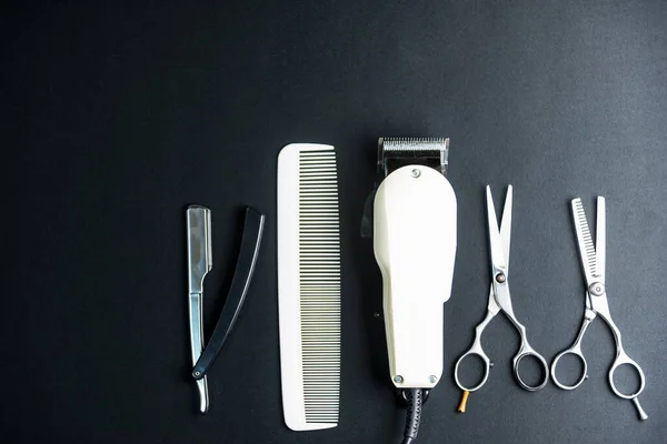 Stylische Professionelle Friseurscheren Haarschneiden Und Ausdünnung Friseurkonzept Schönheitskonzept Konzept Für — Stockfoto