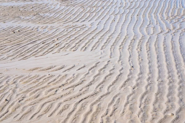 Zand Textuur Gedeukte Golf Van Klap Van Wind — Stockfoto