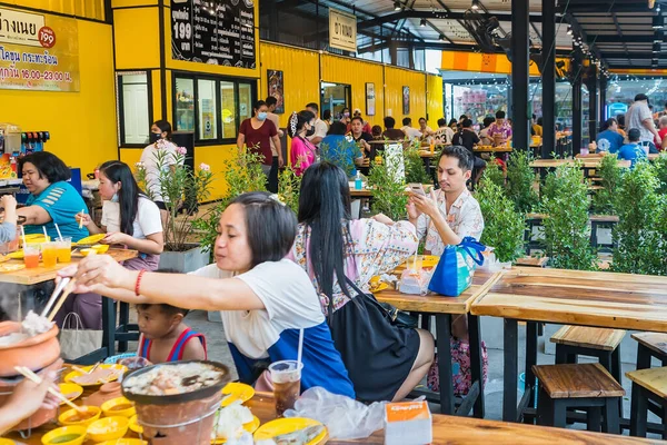 Bangkok Thaïlande Avril 2021 Les Gens Aiment Manger Porc Grillé — Photo