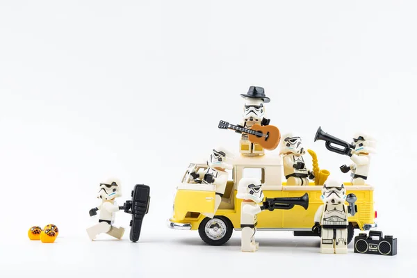 Бангкок Таиланд Апреля 2021 Года Covid Прекращение Путешествия Lego Star — стоковое фото