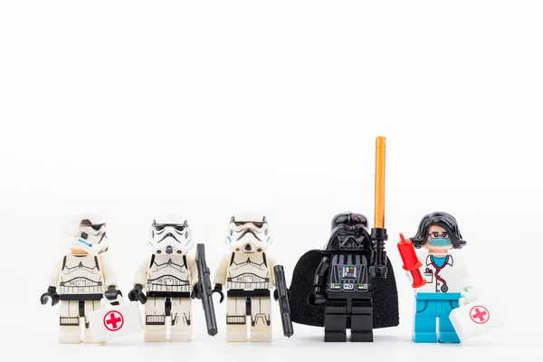 Bangkok Thailand April 2021 Lego Star Wars Line Receive Covid — Stock Photo, Image