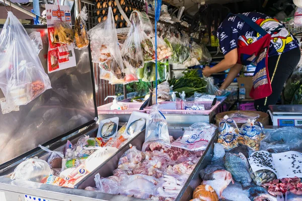 Bangkok Thailand Juni 2021 Binnenkant Van Een Vrachtwagen Die Verse — Stockfoto