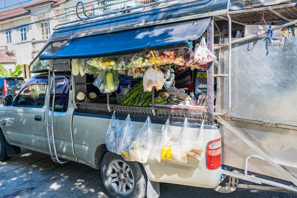 Bangkok Tailândia Junho 2021 Supermercado Caminhão Móvel Caminhão Coleta Revendedor — Fotografia de Stock