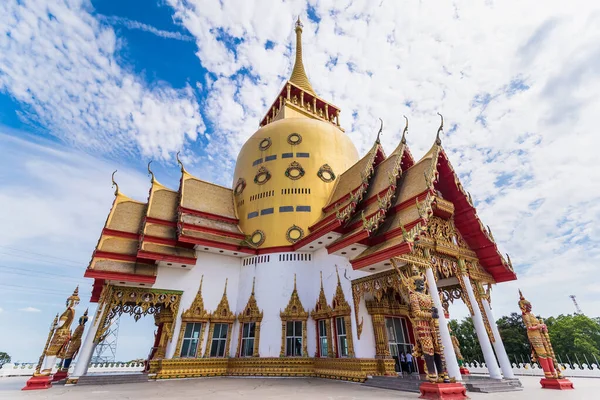Chachoengsao Thajsko Červen 2021 Chrám Zlatou Pagodu Wat Phrong Akat — Stock fotografie
