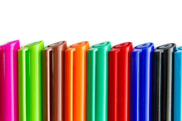 Canetas de tinta coloridas para escrever e desenhar — Fotografia de Stock