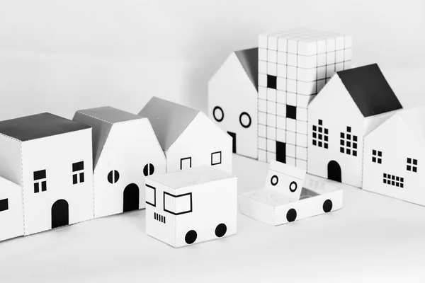 Casa modelo de papel da cidade — Fotografia de Stock