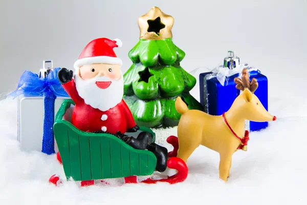 Babbo Natale consegnare la felicità nel giorno di Natale . — Foto Stock