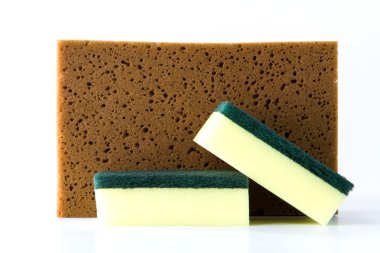 sünger ve temizlik için serbest kaydırma süngerler.