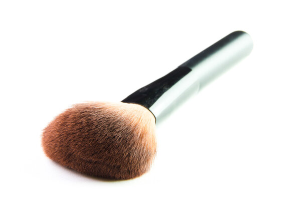 make up brush powder blusher isolated on white background