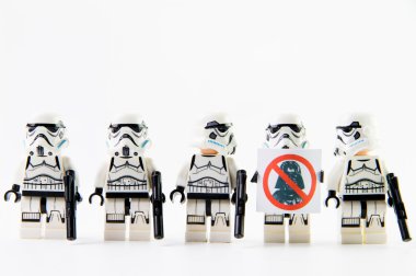 Lego Star Wars film Stomtrooper mini figürleri.