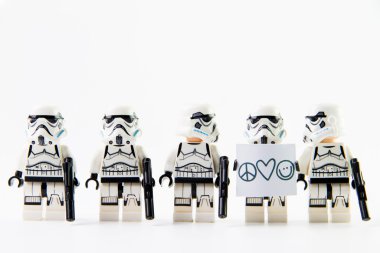 Lego Star Wars film Stomtrooper mini figürleri.