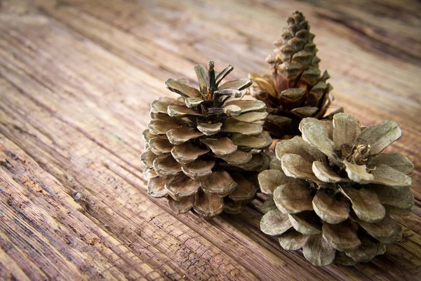 pine nuts on the wooden table