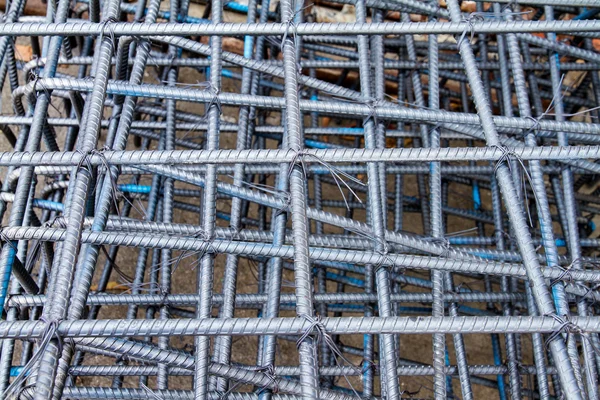 Stalowe materac stosowane do zbrojenia betonu w indus budowlane — Zdjęcie stockowe