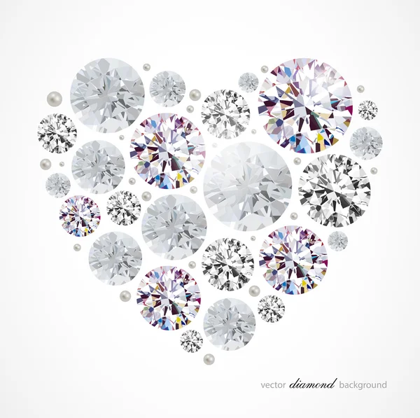 Coeur de diamant — Image vectorielle