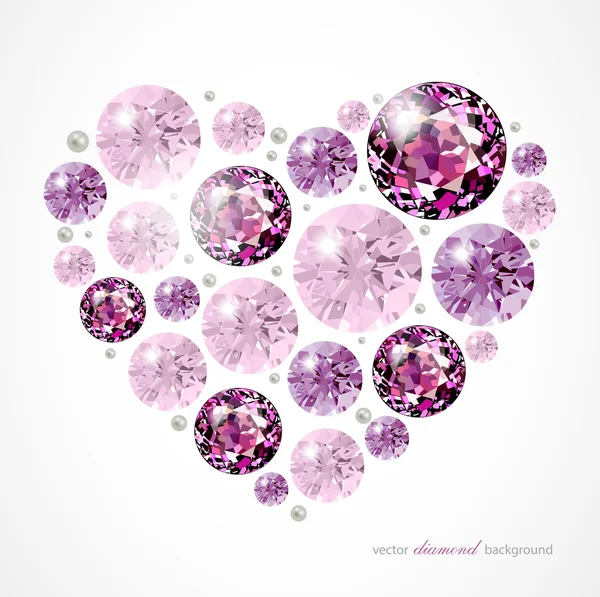 Coeur de diamant — Image vectorielle