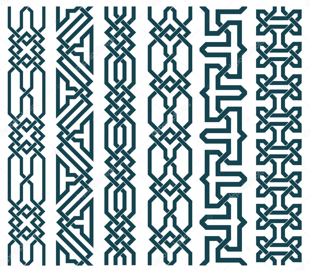 Chain links in islamic pattern