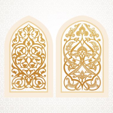 Vector windows in arabic style