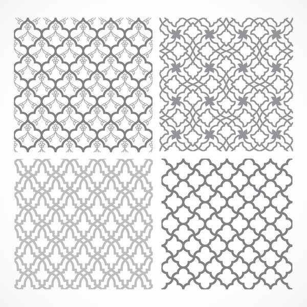 Set of seamless Arabic patterns