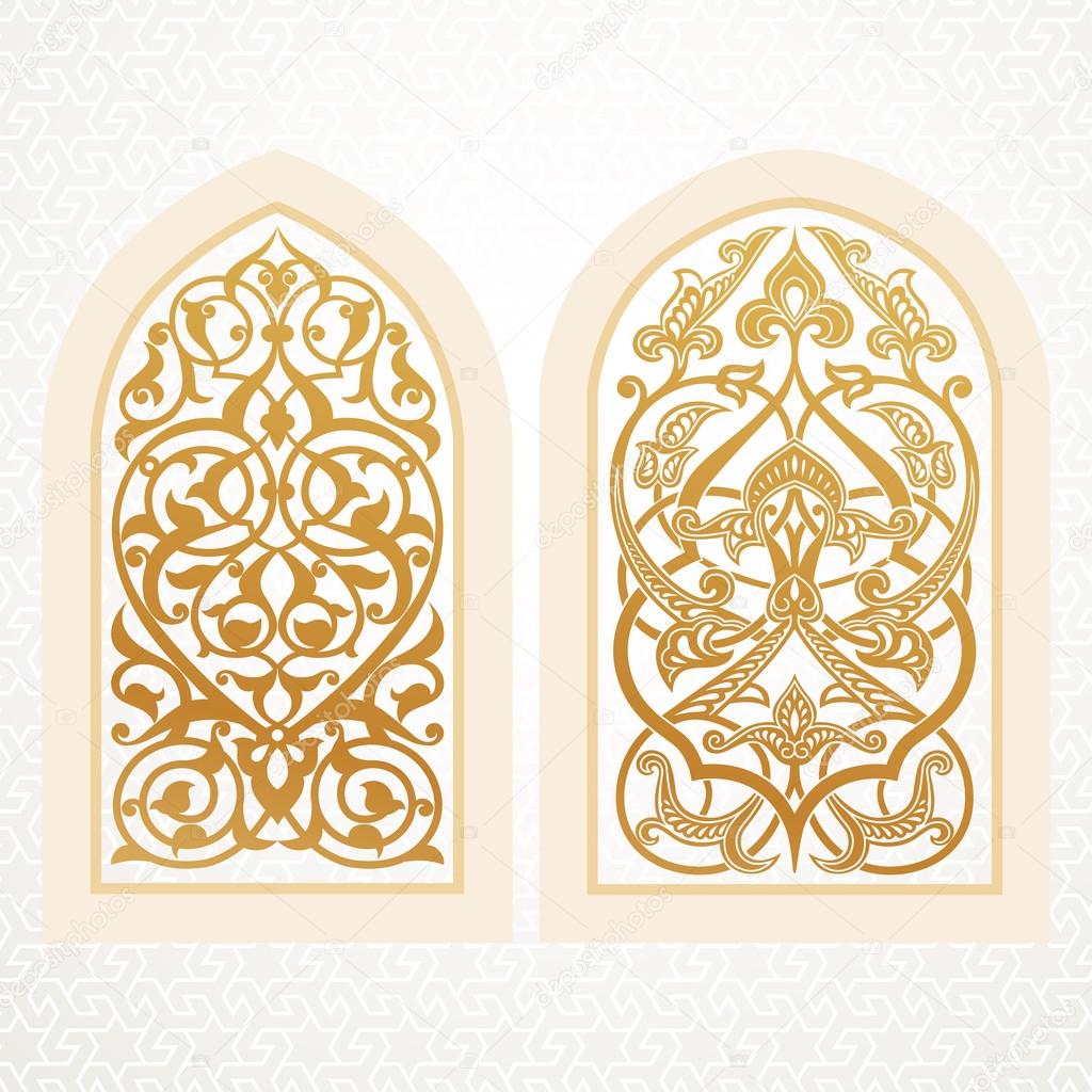 Vector windows in arabic style