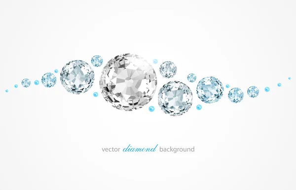 Fondo abstracto con diamantes y perlas — Vector de stock