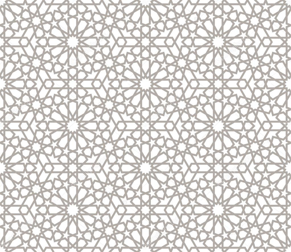 Background with seamless pattern in arabic style