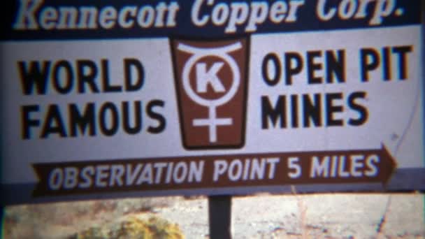 Open pit copper mine slag heap land stripping nature devastation — Stock Footage Open pit copper mine slag heap land stripping nature devastation Stock Video