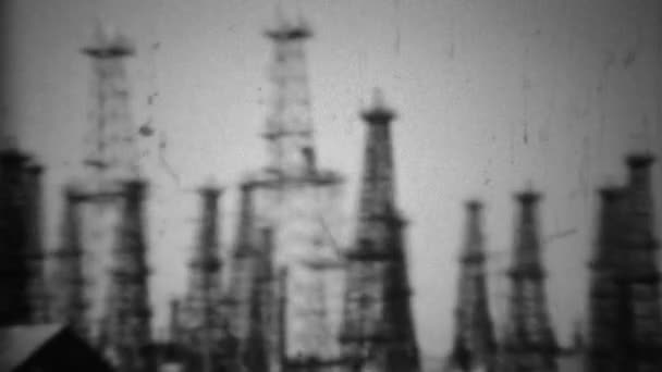 加利福尼亚州石油钻探等领域 — 图库视频影像