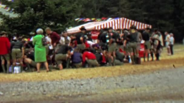 Tenda patrocinada corporativa em 12th World Scout Jamboree — Vídeo de Stock