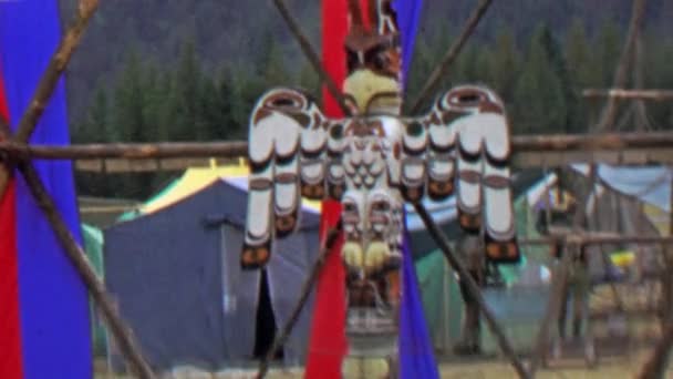 Атлас загону 29 Канади totem полюс — стокове відео